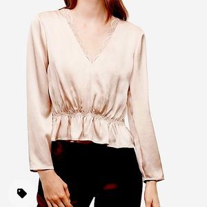 Little moon Silk top champagne m